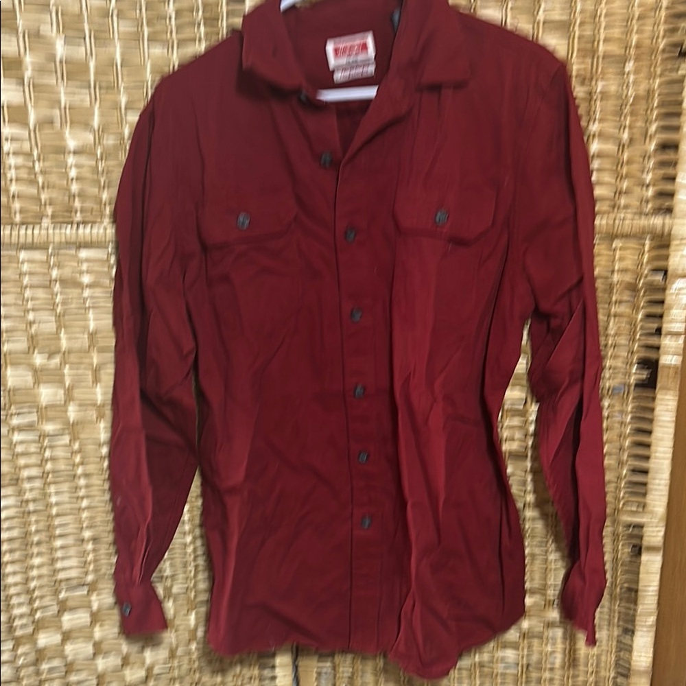 Men's Red Button-Up Shirt